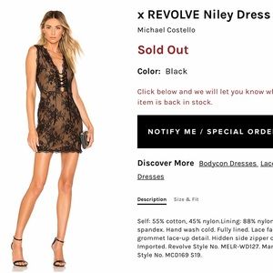 Revolve x Michael Costello Niley Dress in Black